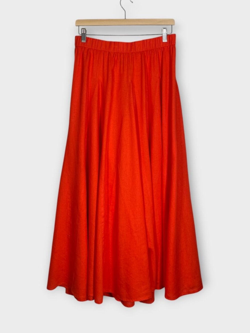 Universal Thread Midi Skirt MEDIUM Orange Elastic Waist